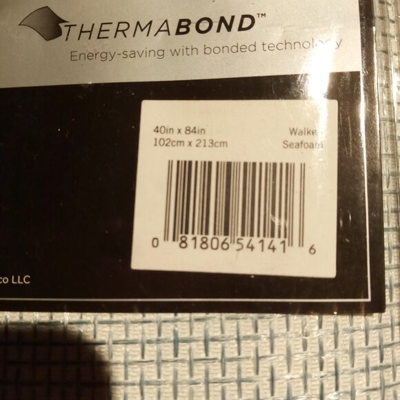 Eclipse Walken Rod Pocket Room Darkening Curtain 40W x 84L  Seafoam 2 Panels NEW - Picture 8 of 9